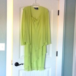 Light lime green formal dress